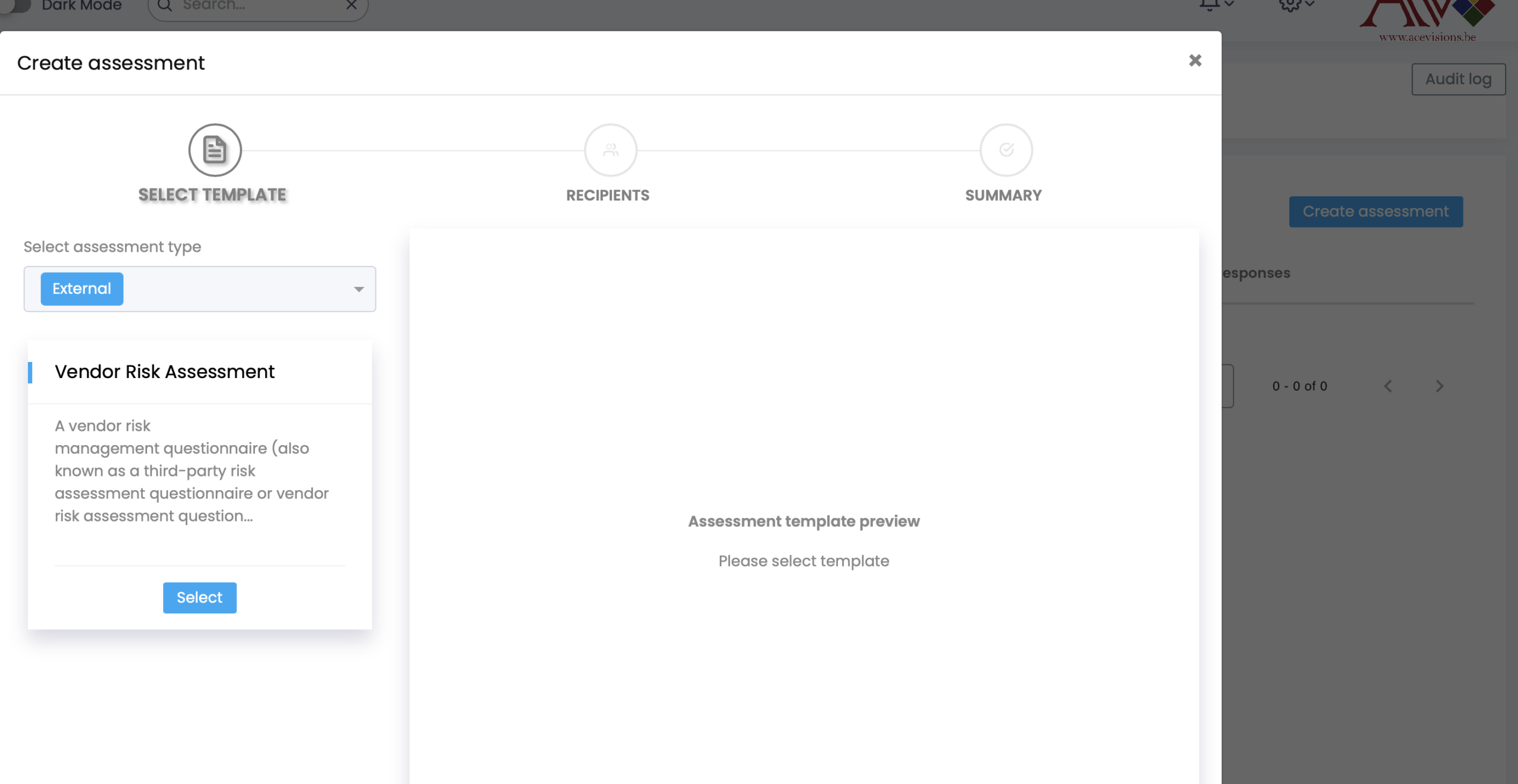 Ace Visions GRC TRPM Thirparty Risk Assessment Template